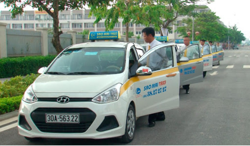 Taxi Sao Mai sẵn sàng phục vụ khách